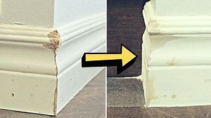 Super Easy Baseboard Repair Tutorial