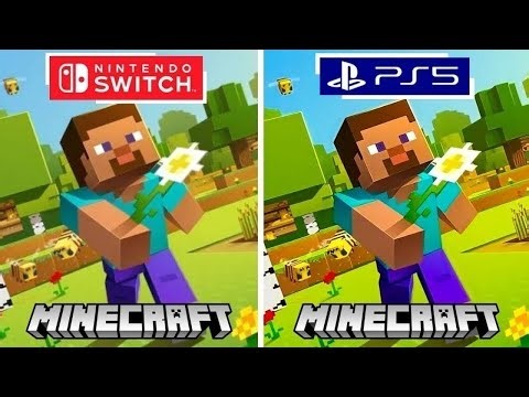 Minecraft PS5 vs Nintendo Switch Graphics Comparison