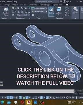 AUTOCAD 3D MECHANICAL PART DRAWING TUTORIAL