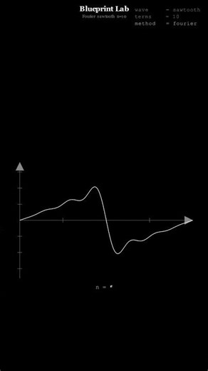 Fourier Sawtooth Wave n=10 | Blueprint Lab