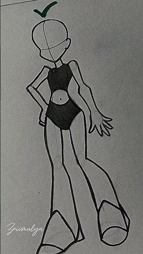 How to draw Female body pose tutorial #howtodraw #drawing #stickman #art #tutorial