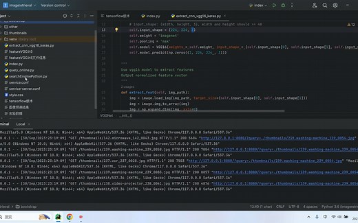 VGG16网络图像特征提取 h5py数据存储 cherrypy可视化 --＞ 实现以图搜图
