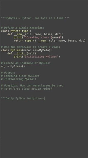 metaclasses basics #python #showcase