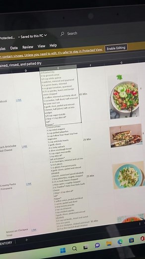 Never go hangry with the help of Excel as your sous-chef #Excel #SousChef #Microsoft365