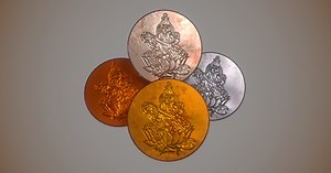 Gold coin (Indian Goddess) low-poly | 3D Props | Unity Asset Store