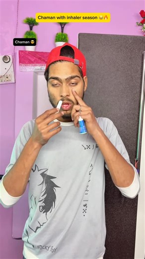 Yt Rohit on Instagram: "Chaman aur inhaler Ka season 😂🔥Indian family #shorts #indian #chaman #relatable #winter comedy"