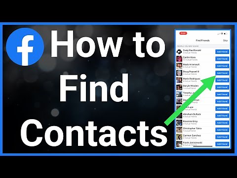 How To Find Contacts On Facebook