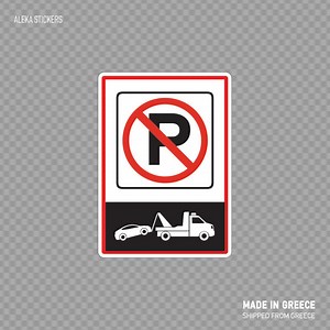 Decal Sticker Tow Away No Parking Zone Sign Parking Violation Restricted Place Prohibited Space Garage Store Entrance Quality Signage XX2X5 - Etsy UK