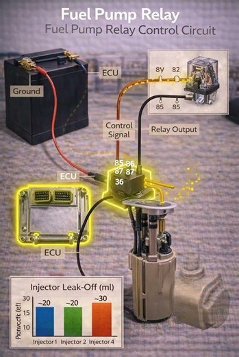Fuel Pump Relay Control Circuit #fblifestyle #enginesystem #torquecraft #torquecraft #mechanic