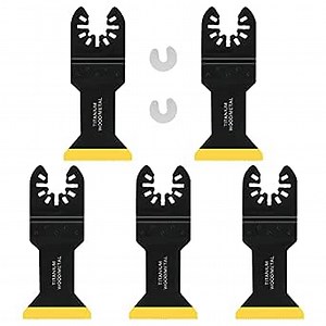 5Pcs Titanium Oscillating Multitool Blades,Oscillating Tool Blade,Professional Universal Oscillating Saw Blades