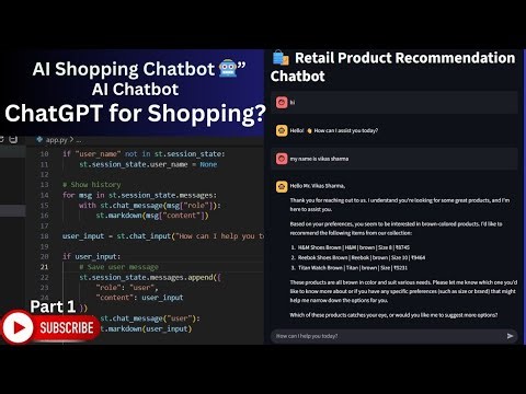 AI Shopping Chatbot using Python & Generative AI | Retail Recommendation System#ai #llm #langchain