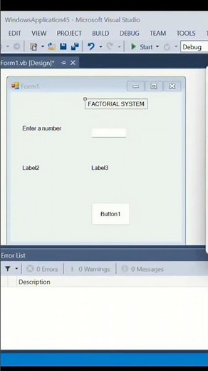 Calculate Factorial of a Number Using Do While Loop in VB.NET | Quick Tutorial #vbnet #coding
