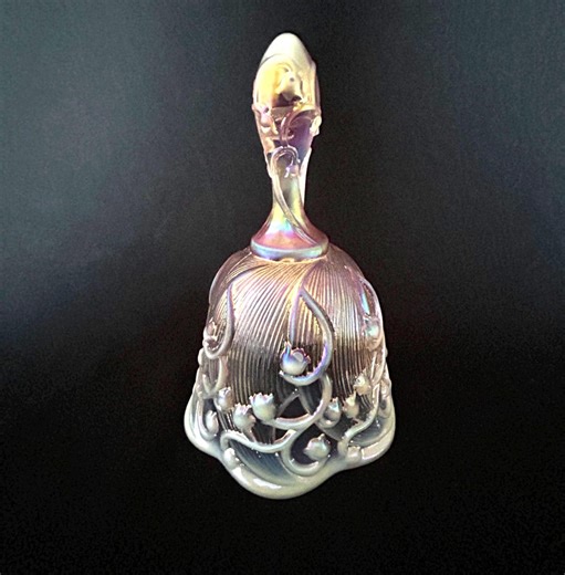 Vintage Fenton Pink Iridescent Art Glass Bell, Lily of the Valley Design - Etsy