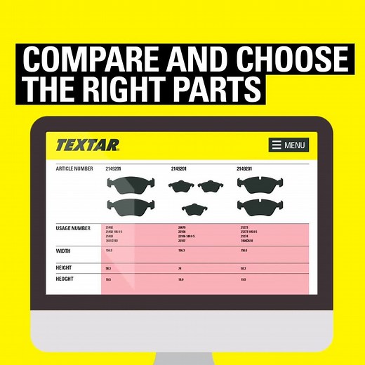20K views · 37 reactions | Our online catalogue shows you more than one fitting part? Simply use the practical comparison function and always find the right part for your vehicle!  https://textar.brakebook.com | Textar International | Facebook