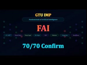 GTU Fundamentals of AI Most IMP Questions 🔥 | 100% Pass In 1 Night | New Syllabus