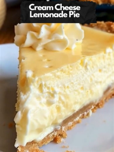 Cream Cheese Lemonade Pie 🍋✨ Silky Southern Citrus Slice Do you like your lemon pie bold and tangy or smooth and creamy? This recipe gives you the best of both worlds. With a velvety cream cheese filling, a buttery graham cracker crust, and a refreshing burst of lemon flavor, every chilled bite is rich, light, and perfectly balanced. It's the kind of easy, homemade dessert that brightens any table and keeps everyone coming back for another slice. 😍 Full recipe is on my page — right under my pr