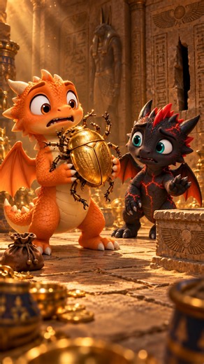 Golden Scarab Steals Zumi’s Treasure! 🪲💰 | Funny Dragon Animation
