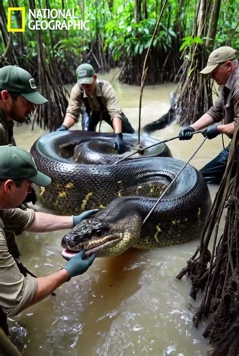 capturing a massive harmless green anaconda like Iguana