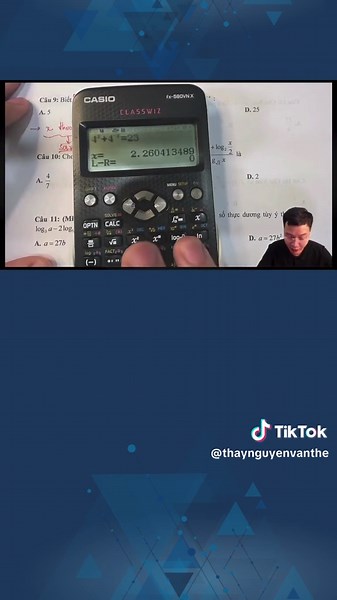 Cách tính giá trị biểu thức logarit trên máy tính