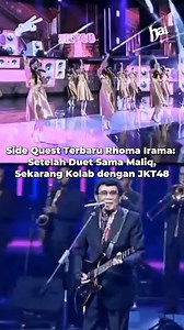 Rhoma Irama bikin kejutan dengan tampil bareng JKT48 dalam Konser Raya 31 Tahun Indosiar Luar Biasa yang digelar di Studio Emtek, Daan Mogot, Jakarta Barat, Sabtu (10/1). Kolaborasi ini langsung mencuri perhatian karena memadukan gaya pop enerjik khas JKT48 dengan dangdut klasik yang jadi ciri Rhoma Irama. Dalam penampilan tersebut, JKT48 dan Rhoma Irama membawakan beberapa lagu, seperti Koisuru Fortune Cookie dan Darah Muda. JKT48 mengaku senang sekaligus terharu bisa satu panggung dengan sosok