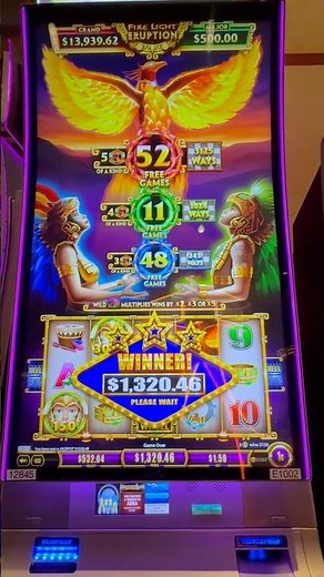SPIN ME A JACKPOT!! FIRE LIGHT ERUPTION 🌋 Slot Machine (ARISTOCRAT GAMING) #vegasalbert