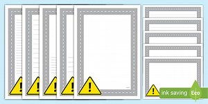 Simple Blank Yellow Danger Sign Page Border