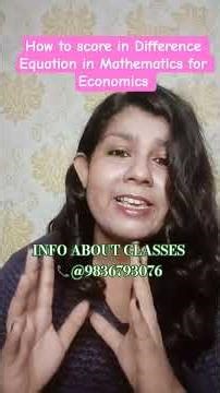 How to score in Difference Equation Mathematics for Economics | #Maths #Economics #ExamPrep #Study