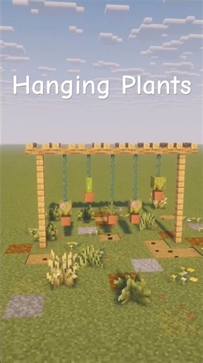 HOW TO MAKE HANGING PLANTS IN MINECRAFT #tutorial #minecraft #fyp #minecraftbuilding #shorts
