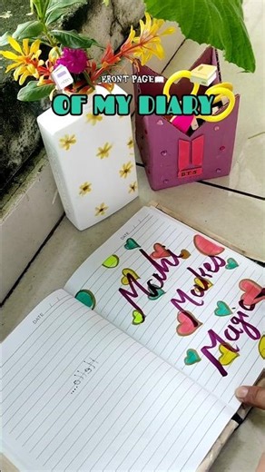 📒 front page idea💡| how to drow front page of diary📖 #frontpage #viral