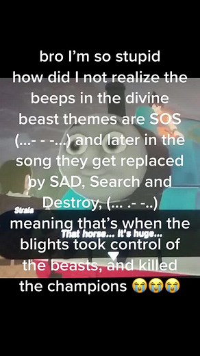 Revali starts his sos’ later in the song, and they’re more frantic signifying how he only called on link when he has no other choice and knew he was going to die. Also his beeps flatline halfway through the song and are not heard after. Urbosa’s beeps start a bit later than Daruk and Mipha’s, but before Revali’s, showing how she held out longer before calling for help. Mipha’s sos start immediately and it gets quicker the longer the song goes on, and Daruks are softer and also start immediately.