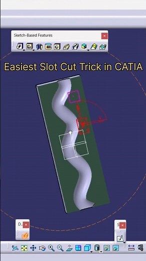 CATIA V5 Slot Command Tutorial 🔥 #catia