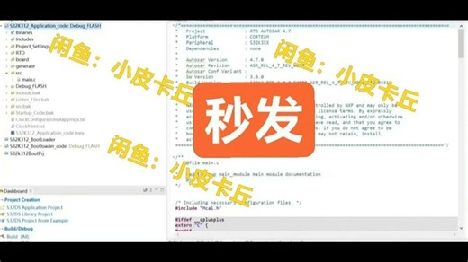 S32K312基础bootloader 不带信息安全HSE的boot和app的s32ds3.5的工程源码_112 不包指导，懂的来拍 电子资料，具