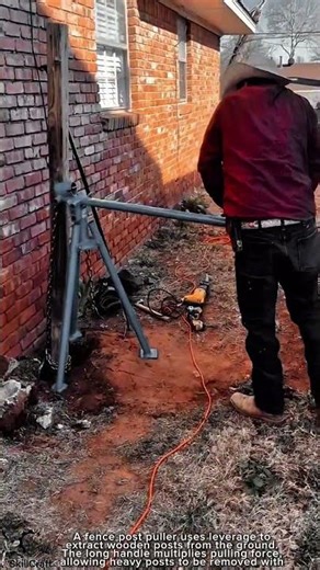 Fence Post Puller Work Tool for Wooden Post Removal #worktool