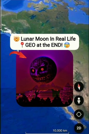 ZELDA LUNAR MOON on Google Earth! 🌍😱 #shorts