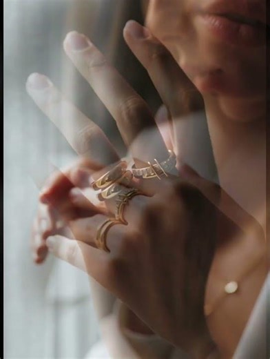 Gold stacking rings ✨ #quietluxury #jewelry #chicjewelry #pearlearrings #ring #pearlaccessories