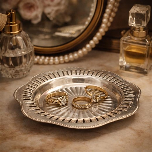 Vintage Viking Canada Silverplate Over Copper Vanity Tray, Small Decorative Dresser Dish - Etsy