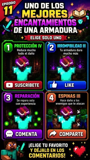 🛡️ Los Mejores Encantamientos para una Armadura en Minecraft 💎 | ¡Hazte Invencible!
