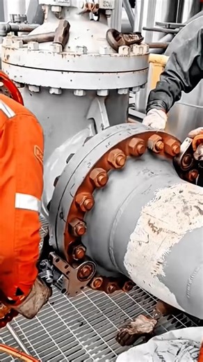 Flange Bolt Tensioning Work Tool Using Hydraulic Bolt Tensioner #worktool