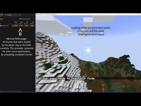 Minecraft C++ Server Showcase: Chunk Loading Speed and Efficency