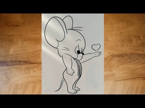 🔥 Furious Jerry with Love Heart Drawing | Tom and Jerry Fan Art