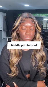 Seamless Middle Part Tutorial for Lace Frontal Wig | NYC Hairstylist
