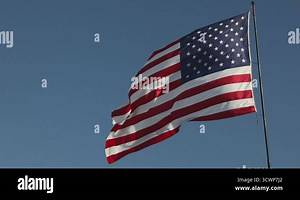 Full HD Left Facing American Flag Slow Motion Waving In Wind Stock Video Footage - Alamy