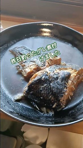 グレ煮付けました🥳#グレ#釣り#日曜日#和歌山#料理#ネコハウス#息抜き#ドライブ#煙樹ヶ浜