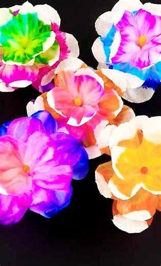 Magical toilet paper flowers