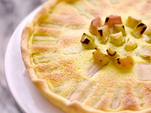 Tarte à la rhubarbe rapide