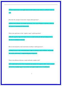 Alevel PE Skill Acquisition Questions and Answers Latest Version 100 Pass1578 636x882