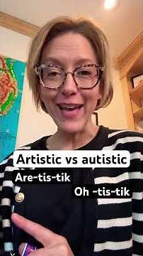 How to pronounce ARTISTIC and AUTISTIC - Quick #English Pronunciation #SHORTS Mini Lesson