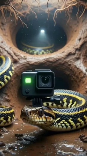 “Snake Crawling Through Its Underground Tunnel – 4K Macro POV”