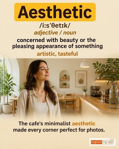 Aesthetic: English vocabulary meaning and example