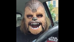 This Woman’s Chewbacca Mask Made Her Laugh Hysterically!